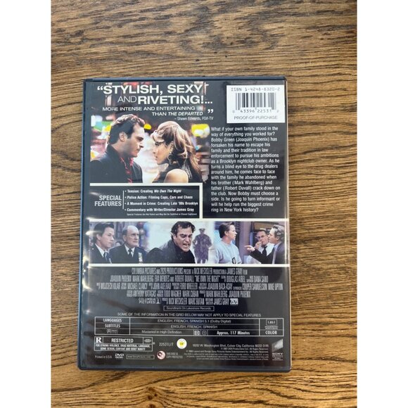 We Own The Night 2007 DVD Crime Drama Joaquin Phoenix Mark Wahlberg Pre-Owned - Picture 2 of 4